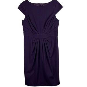 Adrianna Papell Sleeveless Sheath Dress Purple Womens‎ Size 14 Cocktail Bridal